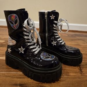 Dolls Kill Alien Space Combat Boots